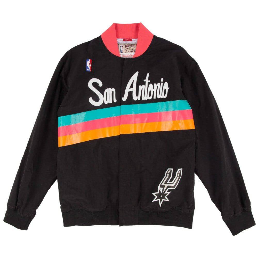 MITCHELL AND NESS NBA TEAM 1994 - 1995 S.A. SPURS WARM UP JACKET (SASBLCK94) MITCHELL AND NESS NBA TEAM 1994 - 1995 S.A. SPURS WARM UP JACKET (SASBLCK94)