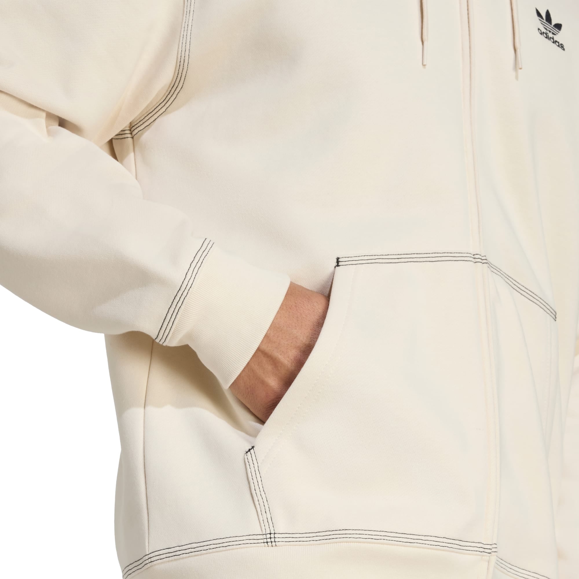 MĘSKA BLUZA Z KAPTUREM NA ZAMEK ESSENTIALS FZHD (JW0968)