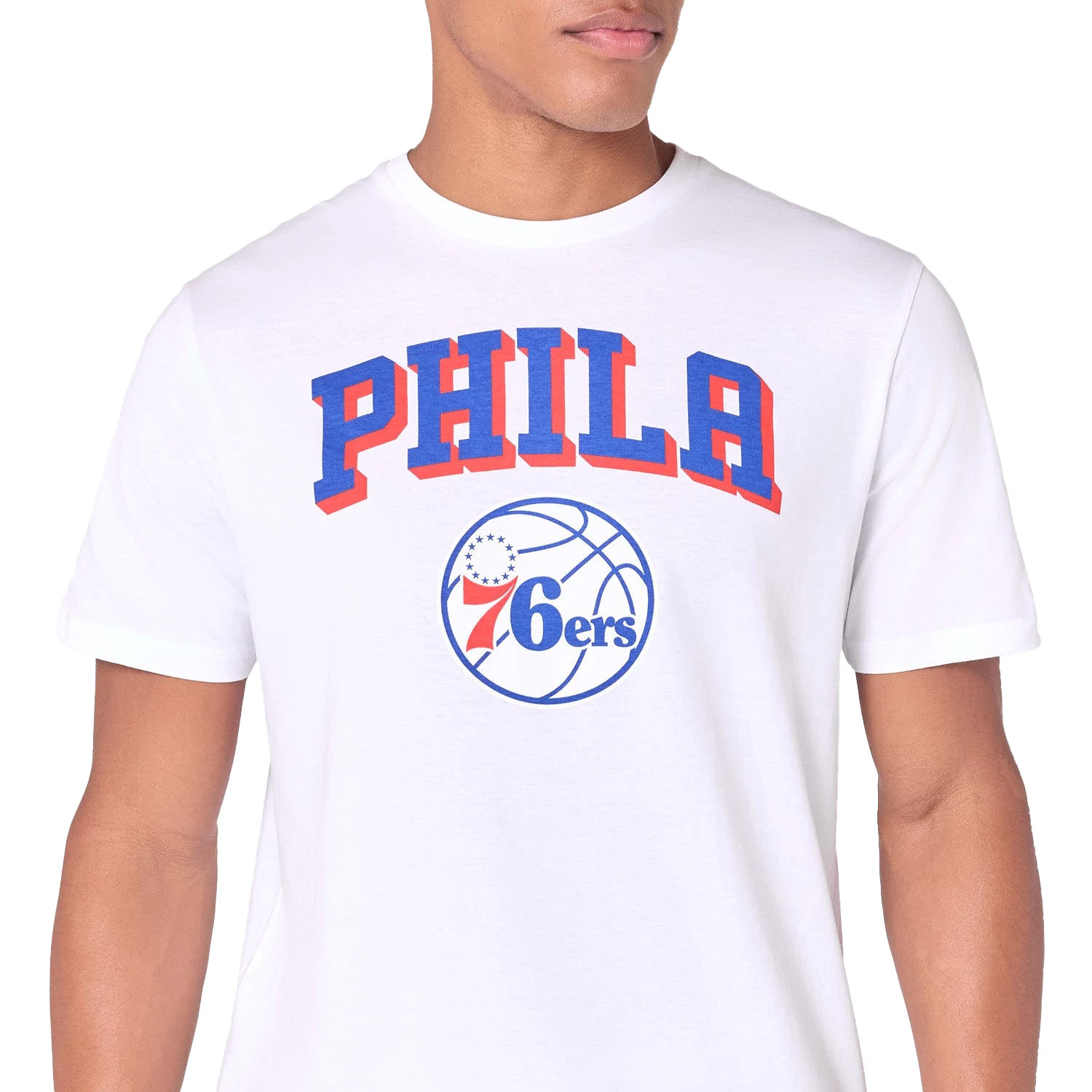 MĘSKI T-SHIRT NOS NBA REGULAR TEE PHI76E BIAŁY (60505474)