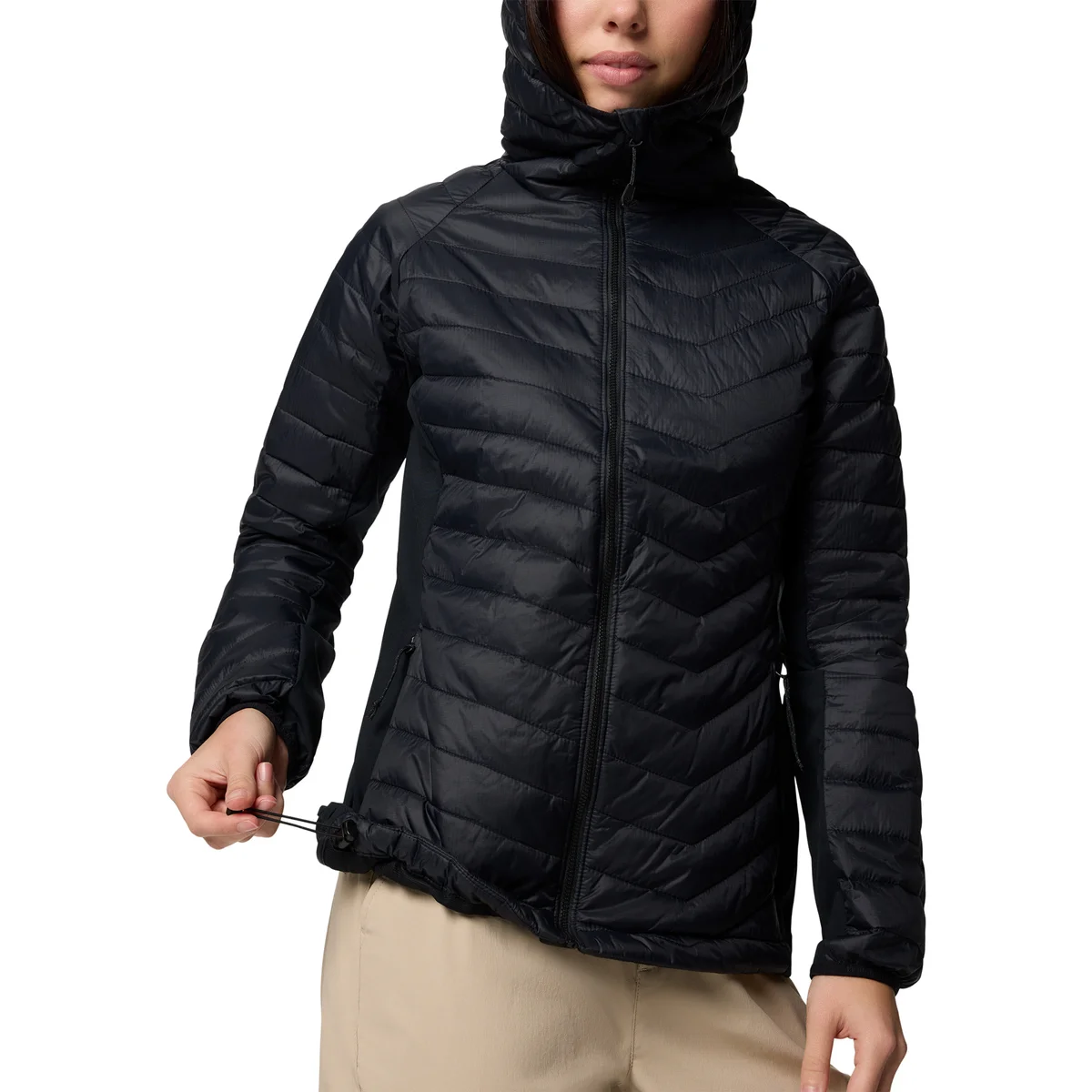 DAMEN STEPPJACKE POWDER PASS II HYBRID HOODED J (2126122-010) DAMEN STEPPJACKE POWDER PASS II HYBRID HOODED J (2126122-010)