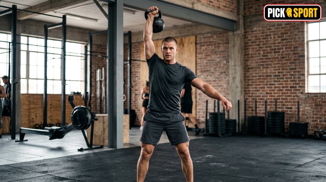 Strongman: Regeln, Technik und Training verständlich erklärt Athlet trainiert intensiv im modernen Fitnessraum, Fokus auf Krafttraining, Technik und Sport-Motivation.