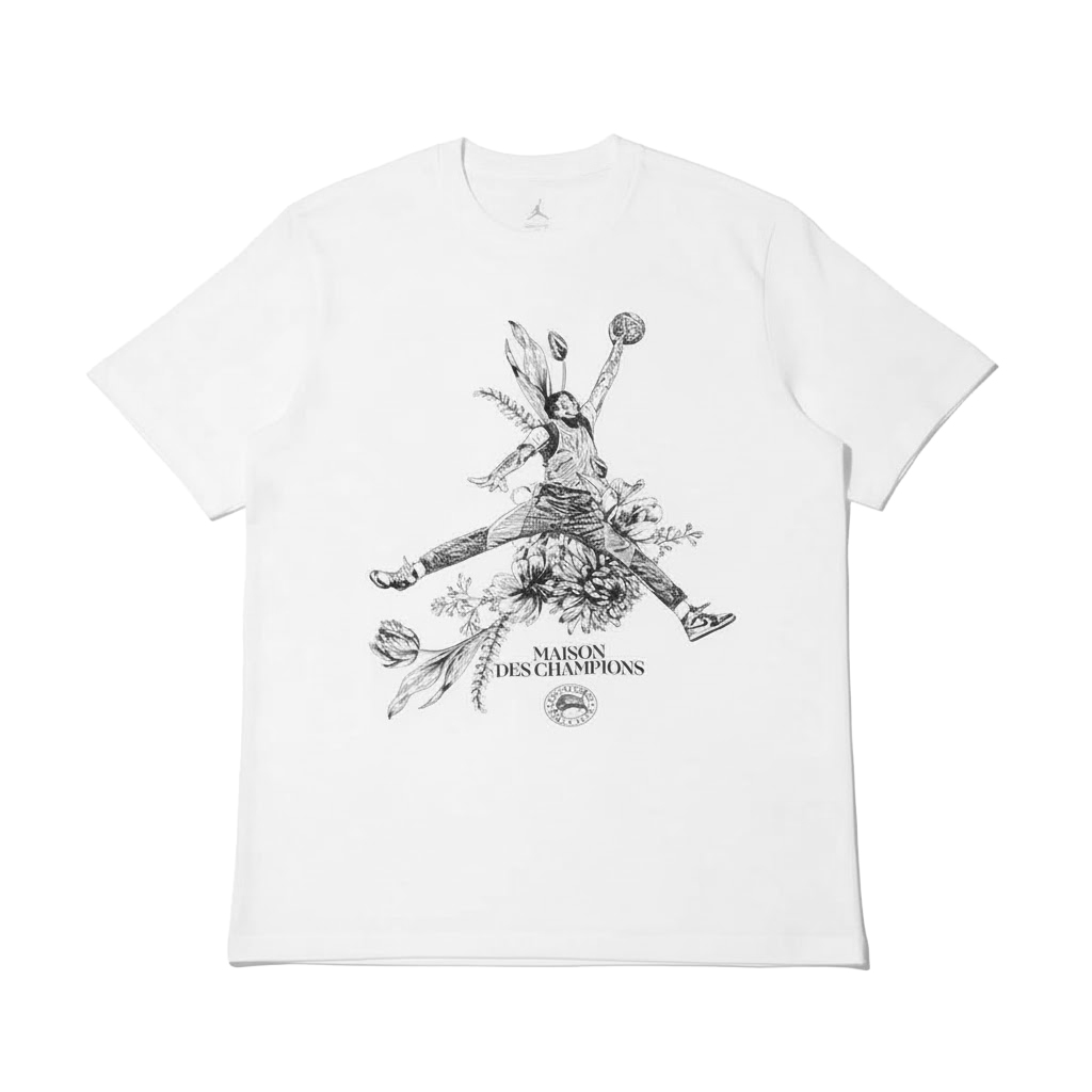 HERREN T-SHIRT SPORT JM DRY FIT SHORTSLEEVE CREW (FZ1928-100) HERREN T-SHIRT SPORT JM DRY FIT SHORTSLEEVE CREW (FZ1928-100)