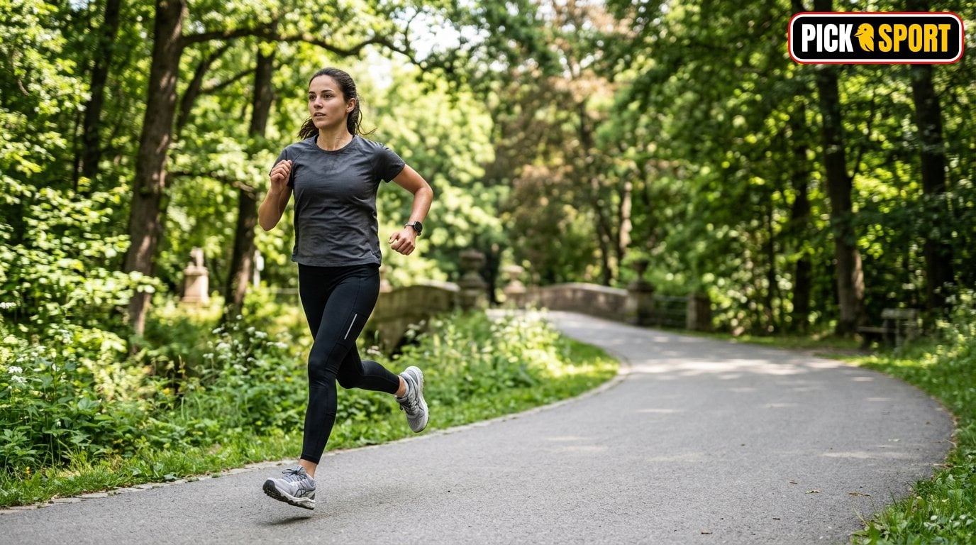 Halbmarathon: Regeln, Technik und Training verständlich erklärt Ein Läufer in natürlicher Umgebung bereitet sich auf den Halbmarathon mit dem richtigen Training vor.