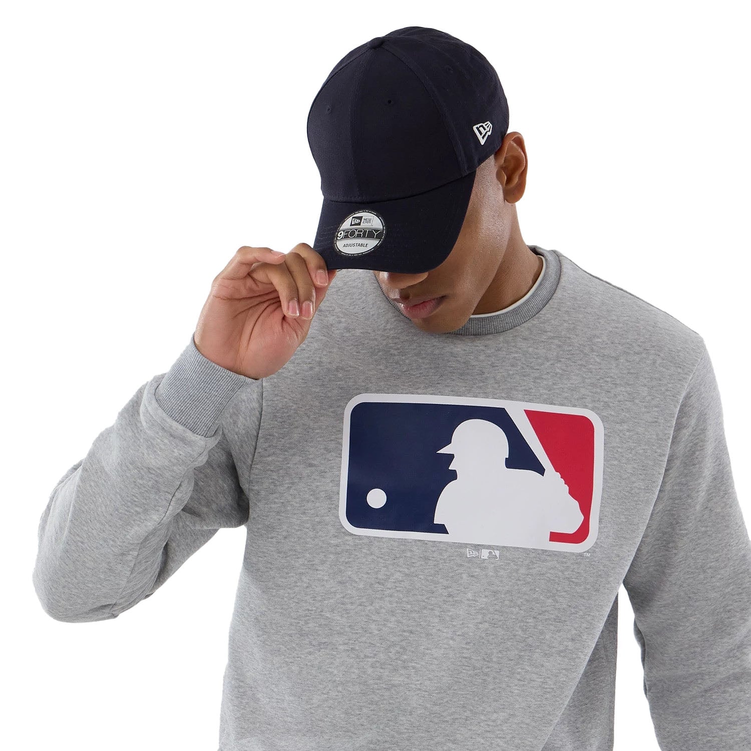 HERREN SWEATSHIRT NOS MLB REGULAR CREW NECK MLBLOG HGRWHI (60590535)
