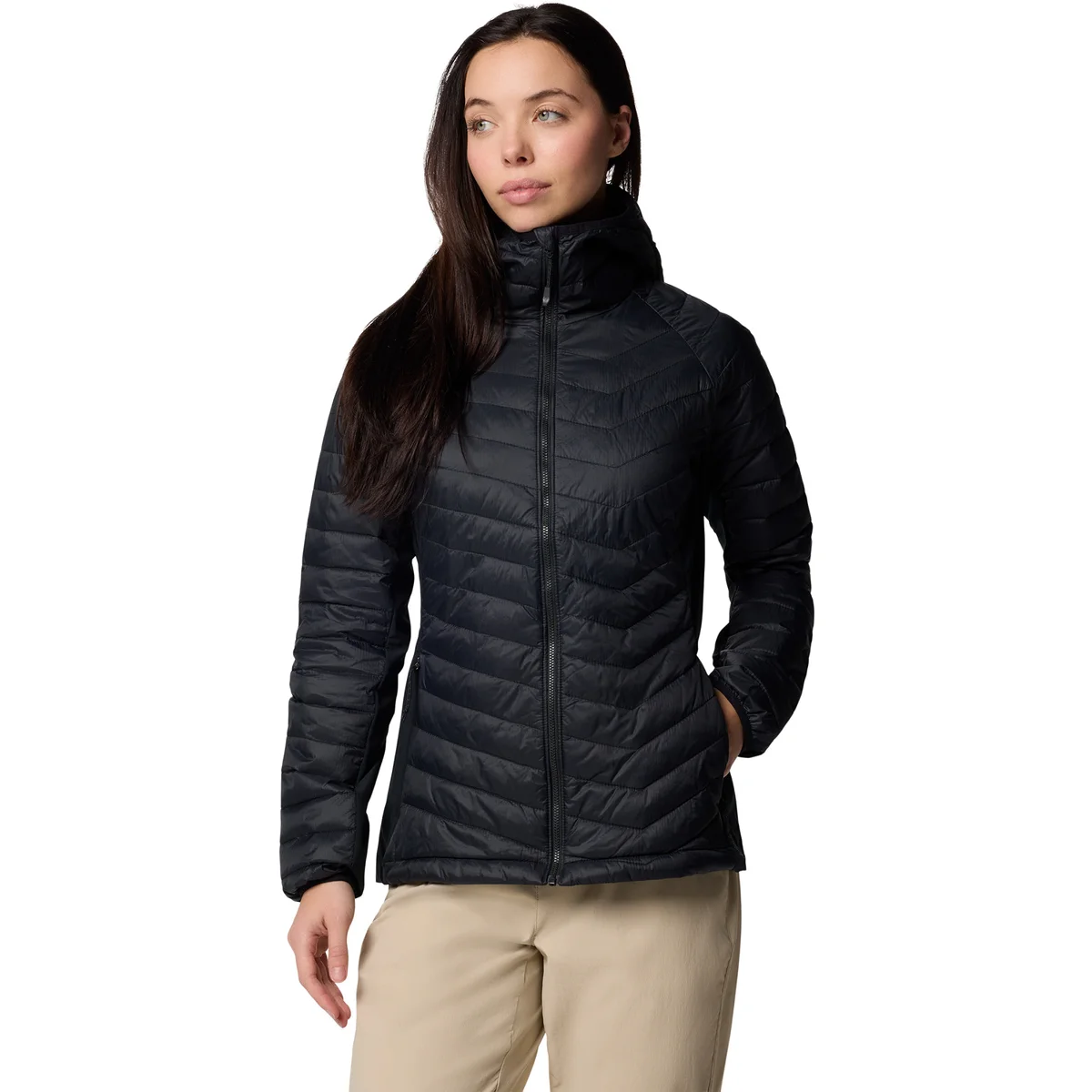 DAMEN STEPPJACKE POWDER PASS II HYBRID HOODED J (2126122-010) DAMEN STEPPJACKE POWDER PASS II HYBRID HOODED J (2126122-010)