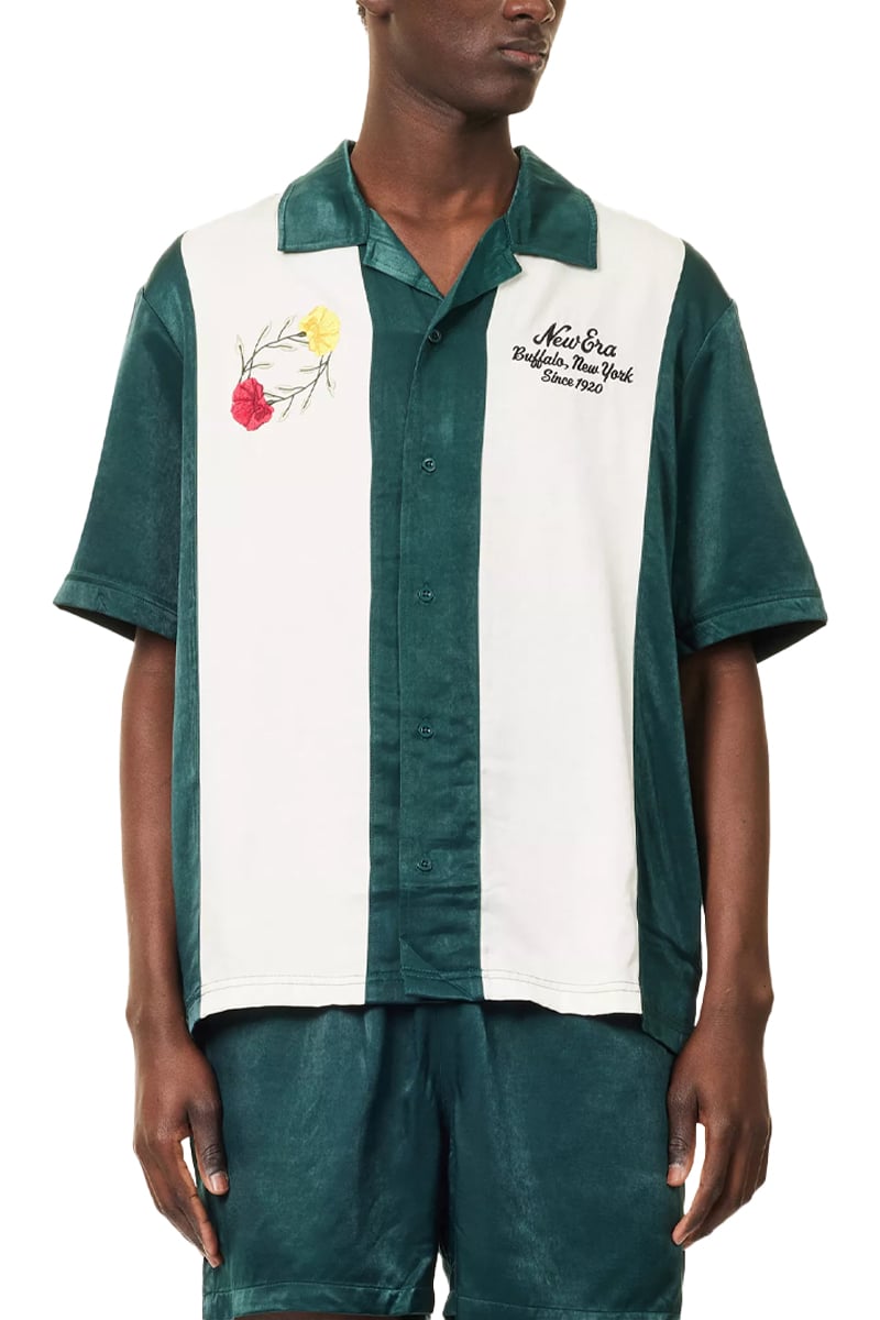 HERREN SHIRT NE STRIPE REVERE SHRT NEWERA DKG (60596602)