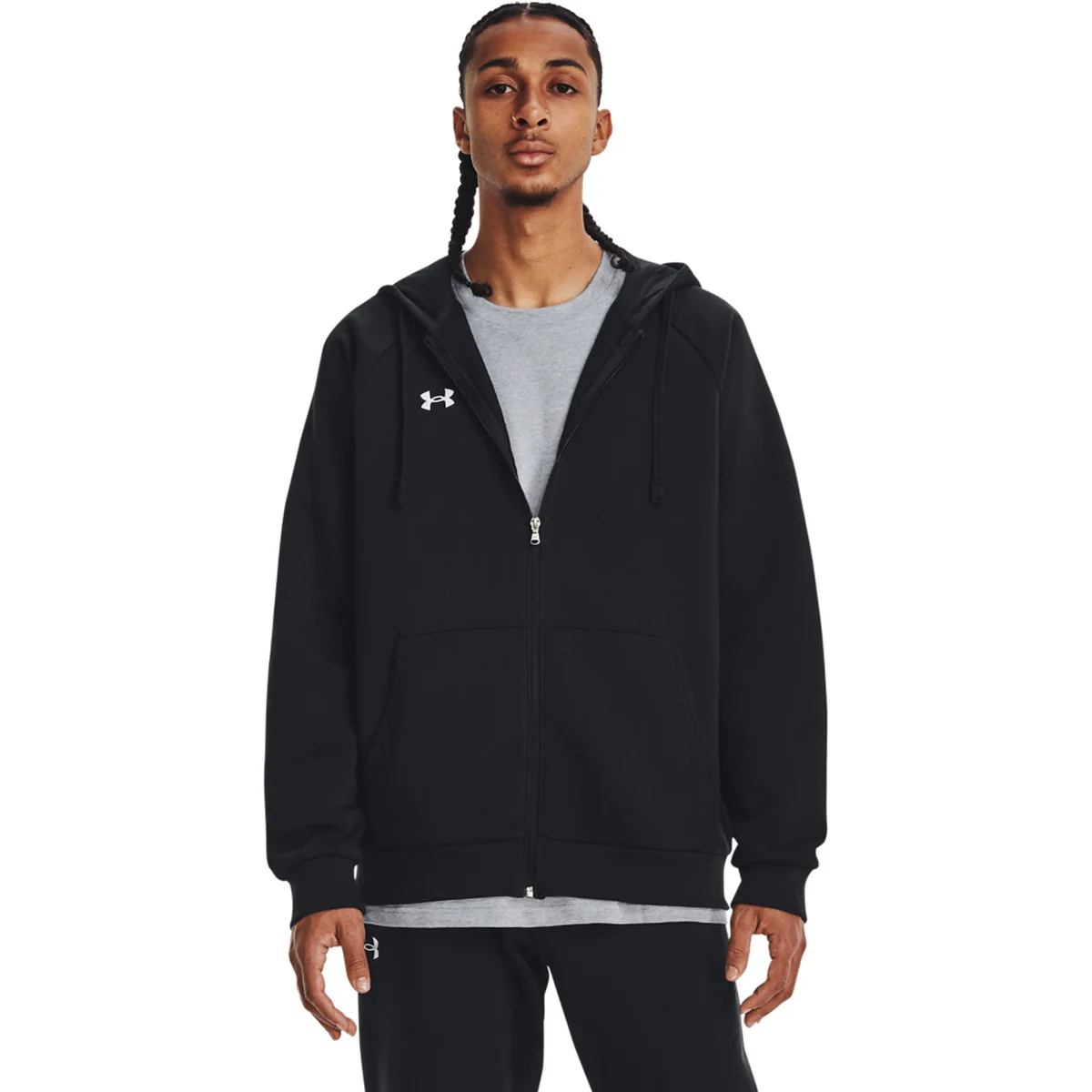 HERREN ZIP-HOODE UA RIVAL FLEECE FZ HOODIE (1379767-001)