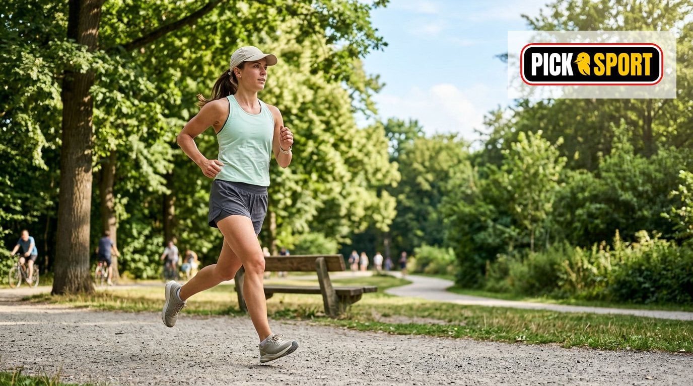 Sport bei Hitze: sicher trainieren und die richtige Ausrüstung wählen Sportler beim Outdoor-Training an einem sonnigen Sommertag in einem Park