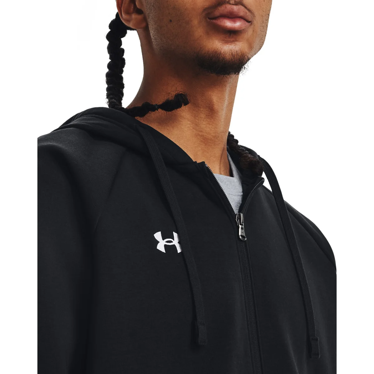 HERREN ZIP-HOODE UA RIVAL FLEECE FZ HOODIE (1379767-001) HERREN ZIP-HOODE UA RIVAL FLEECE FZ HOODIE (1379767-001)